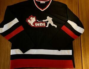 Canada Men’s Hockey XL Hoodie Black Red Long Sleeve